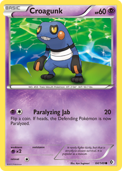 Croagunk #64 Croagunk - Boundaries Crossed - #64 - Pokemon TCG card