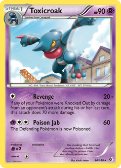 Toxicroak #66 Toxicroak - Boundaries Crossed - #66 - Pokemon TCG card