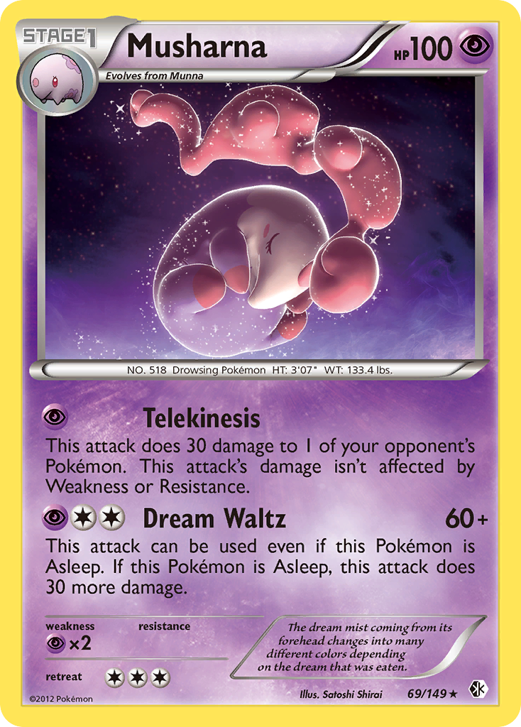 Musharna - Boundaries Crossed - #69 - Pokemon TCG card