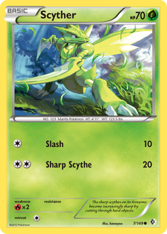 Scyther #7 Scyther - Boundaries Crossed - #7 - Pokemon TCG card