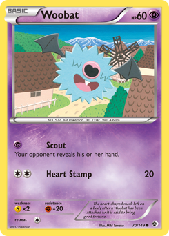 Woobat - Boundaries Crossed - #70 - Pokemon TCG card
