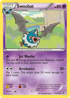Swoobat - Boundaries Crossed - #71 - Pokemon TCG card