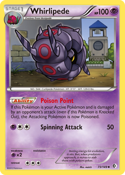 Whirlipede - Boundaries Crossed - #73 - Pokemon TCG card