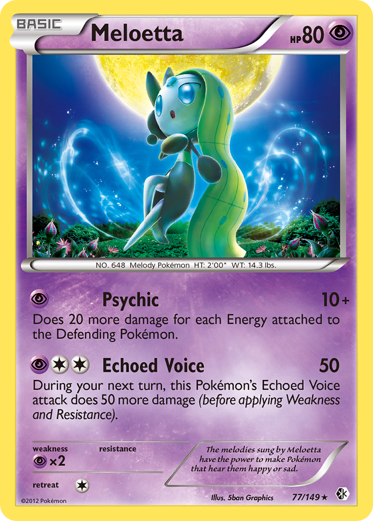 Meloetta - Boundaries Crossed - #77 - Pokemon TCG card