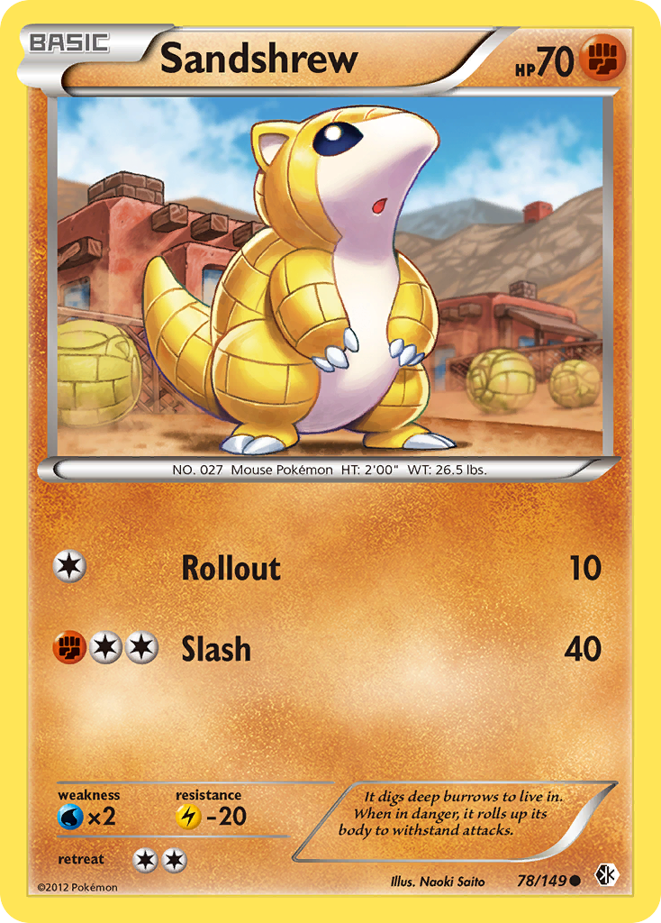 Sandshrew - Boundaries Crossed - #78 - Pokemon TCG card