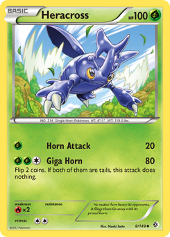 Heracross - Boundaries Crossed - #8 - Pokemon TCG card