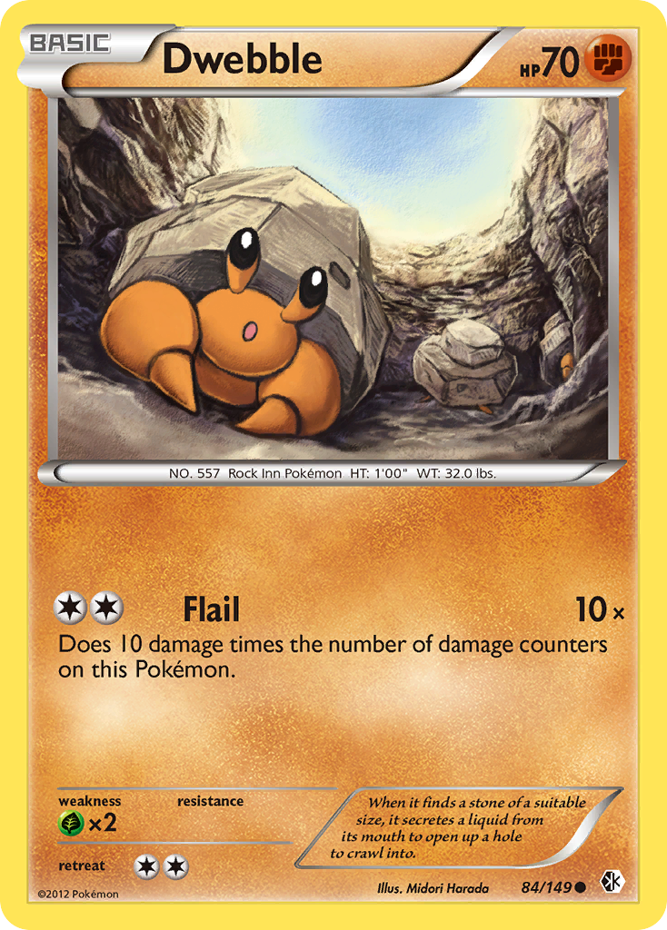 Dwebble - Boundaries Crossed - #84 - Pokemon TCG card