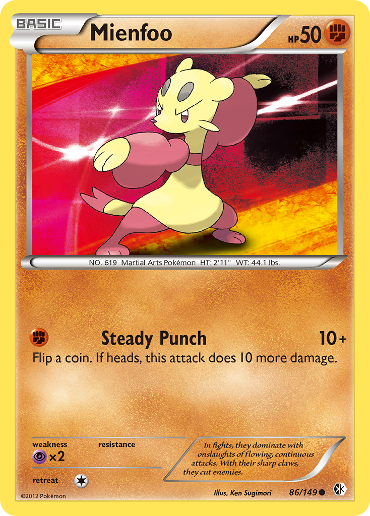 Mienfoo - Boundaries Crossed - #86 - Pokemon TCG card