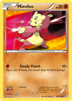 Mienfoo - Boundaries Crossed - #86 - Pokemon TCG card