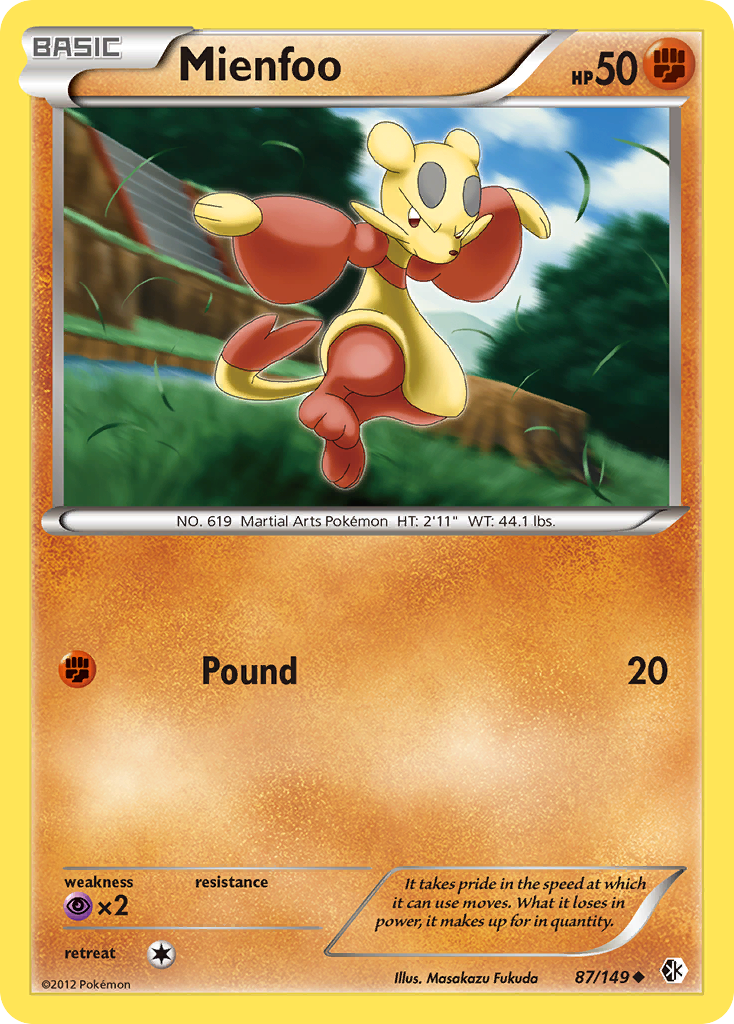 Mienfoo - Boundaries Crossed - #87 - Pokemon TCG card