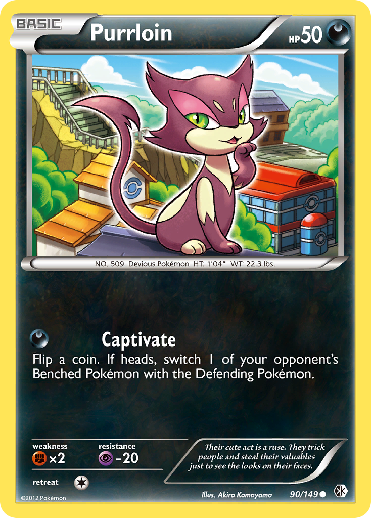 Purrloin - Boundaries Crossed - #90 - Pokemon TCG card