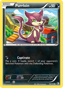 Purrloin #90 Purrloin - Boundaries Crossed - #90 - Pokemon TCG card