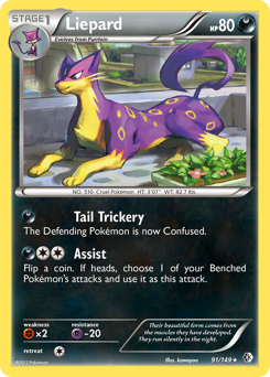 Liepard - Boundaries Crossed - #91 - Pokemon TCG card