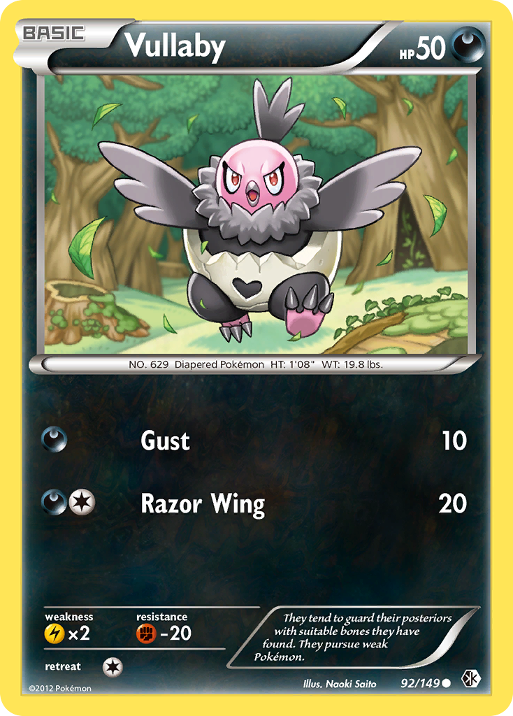 Vullaby - Boundaries Crossed - #92 - Pokemon TCG card