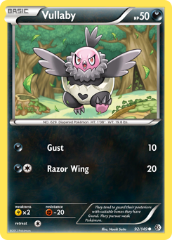 Vullaby #92 Vullaby - Boundaries Crossed - #92 - Pokemon TCG card