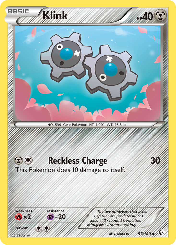 Klink - Boundaries Crossed - #97 - Pokemon TCG card