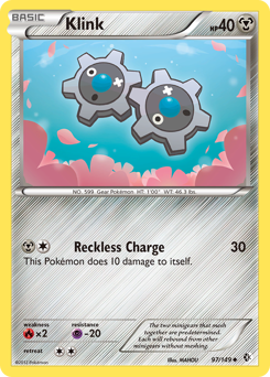 Klink #97 Klink - Boundaries Crossed - #97 - Pokemon TCG card