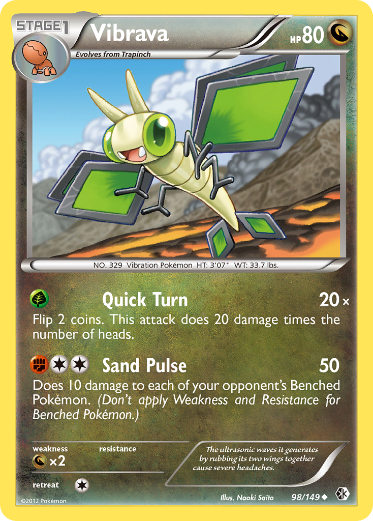 Vibrava - Boundaries Crossed - #98 - Pokemon TCG card