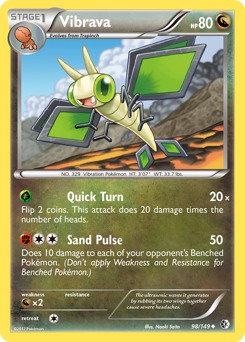 Vibrava #98 Vibrava - Boundaries Crossed - #98 - Pokemon TCG card
