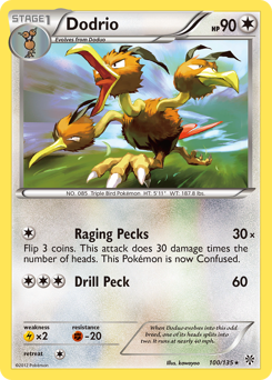 Dodrio #100 Dodrio - Plasma Storm - #100 - Pokemon TCG card
