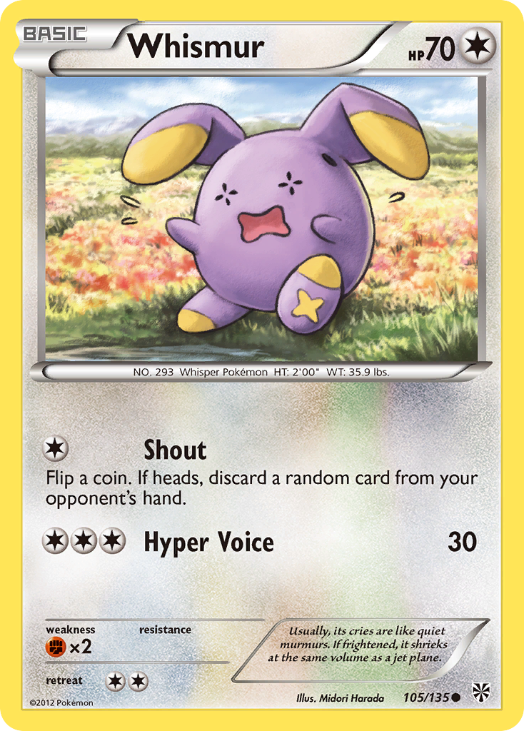 Whismur - Plasma Storm - #105 - Pokemon TCG card
