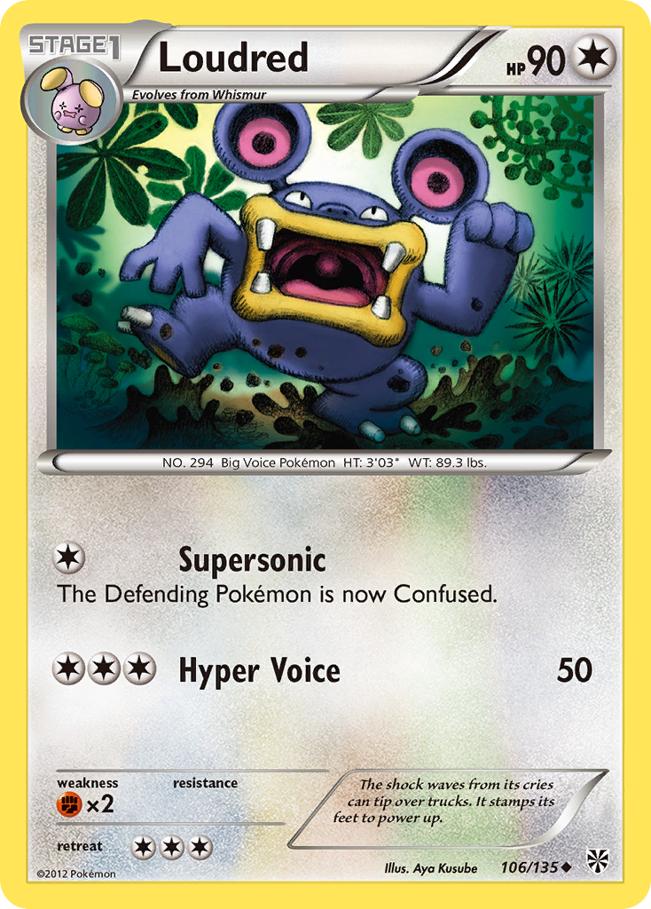 Loudred - Plasma Storm - #106 - Pokemon TCG card