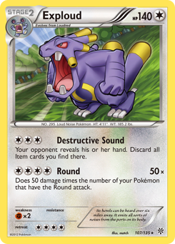 Exploud #107 Exploud - Plasma Storm - #107 - Pokemon TCG card