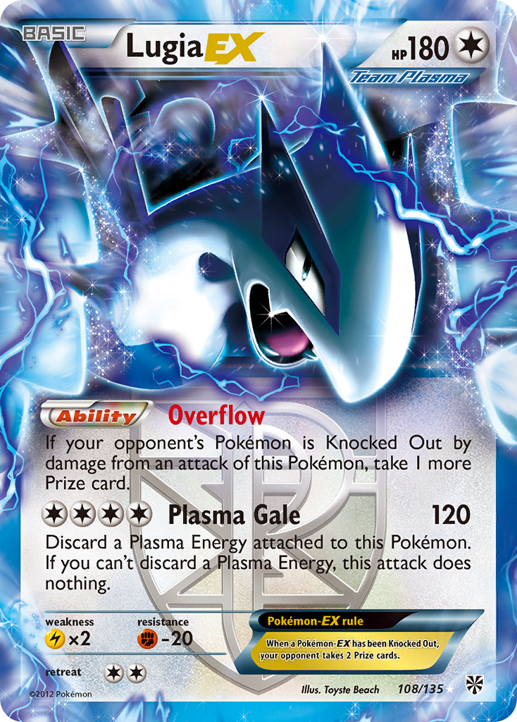 Lugia-EX - Plasma Storm - #108 - Pokemon TCG card