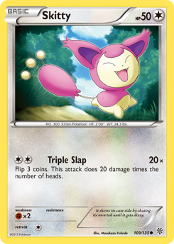 Skitty #109 Skitty - Plasma Storm - #109 - Pokemon TCG card