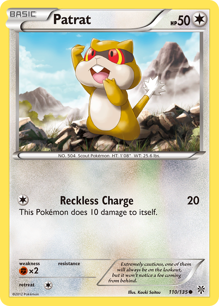 Patrat - Plasma Storm - #110 - Pokemon TCG card