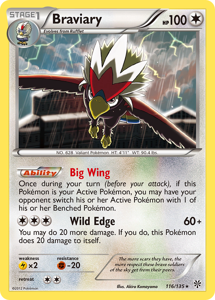 Braviary - Plasma Storm - #116 - Pokemon TCG card