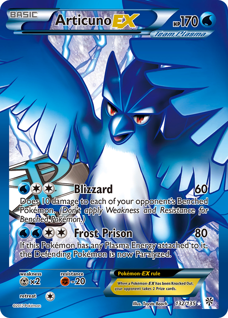 Articuno-EX - Plasma Storm - #132 - Pokemon TCG card