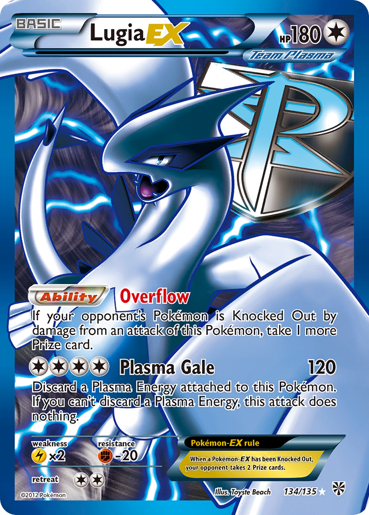 Lugia-EX - Plasma Storm - #134 - Pokemon TCG card