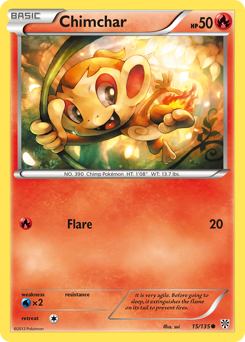 Chimchar #15 Chimchar - Plasma Storm - #15 - Pokemon TCG card