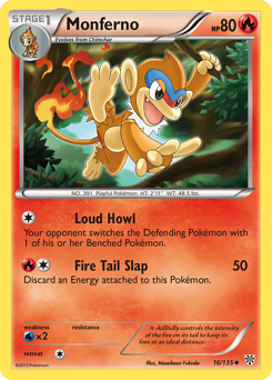 Monferno #16 Monferno - Plasma Storm - #16 - Pokemon TCG card