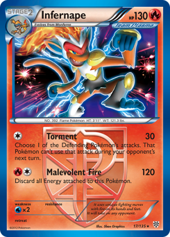 Infernape #17 Infernape - Plasma Storm - #17 - Pokemon TCG card