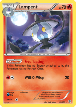 Lampent #22 Lampent - Plasma Storm - #22 - Pokemon TCG card