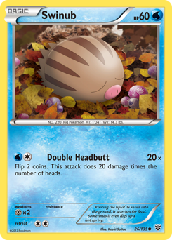 Swinub #26 Swinub - Plasma Storm - #26 - Pokemon TCG card