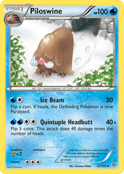 Piloswine #27 Piloswine - Plasma Storm - #27 - Pokemon TCG card