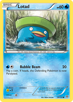 Lotad #29 Lotad - Plasma Storm - #29 - Pokemon TCG card