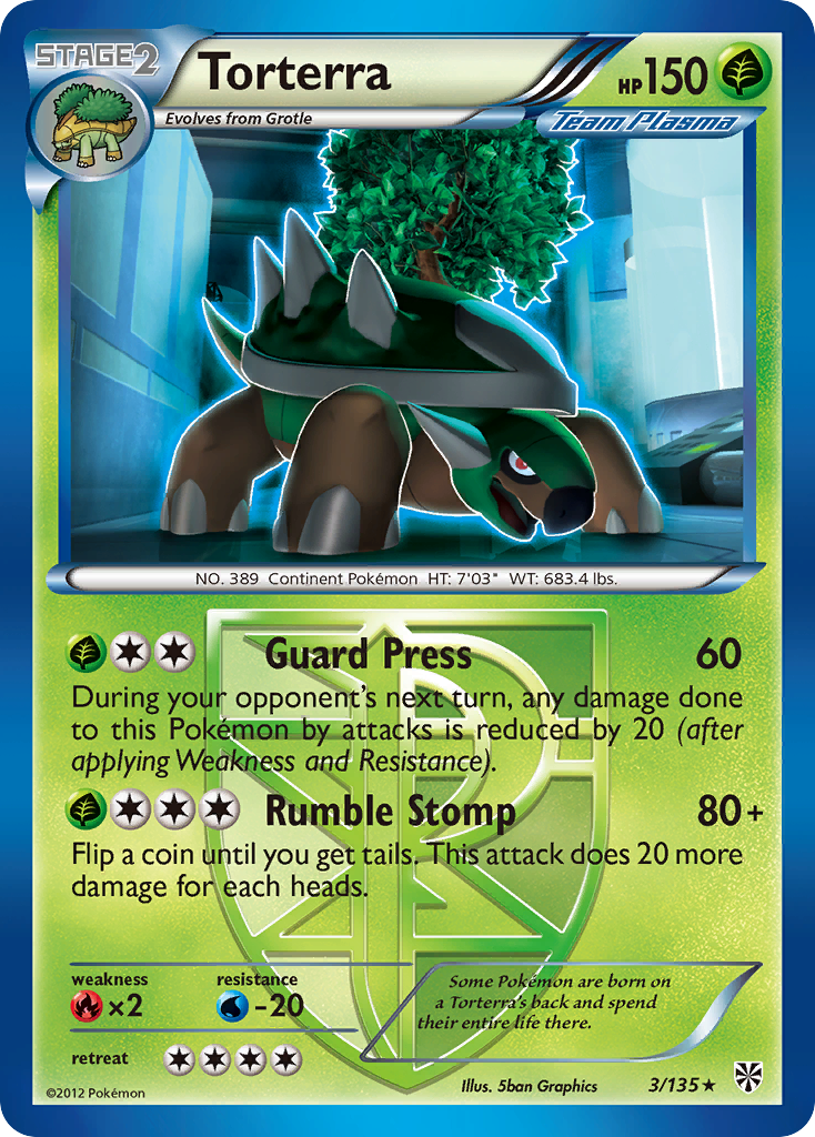 Torterra - Plasma Storm - #3 - Pokemon TCG card