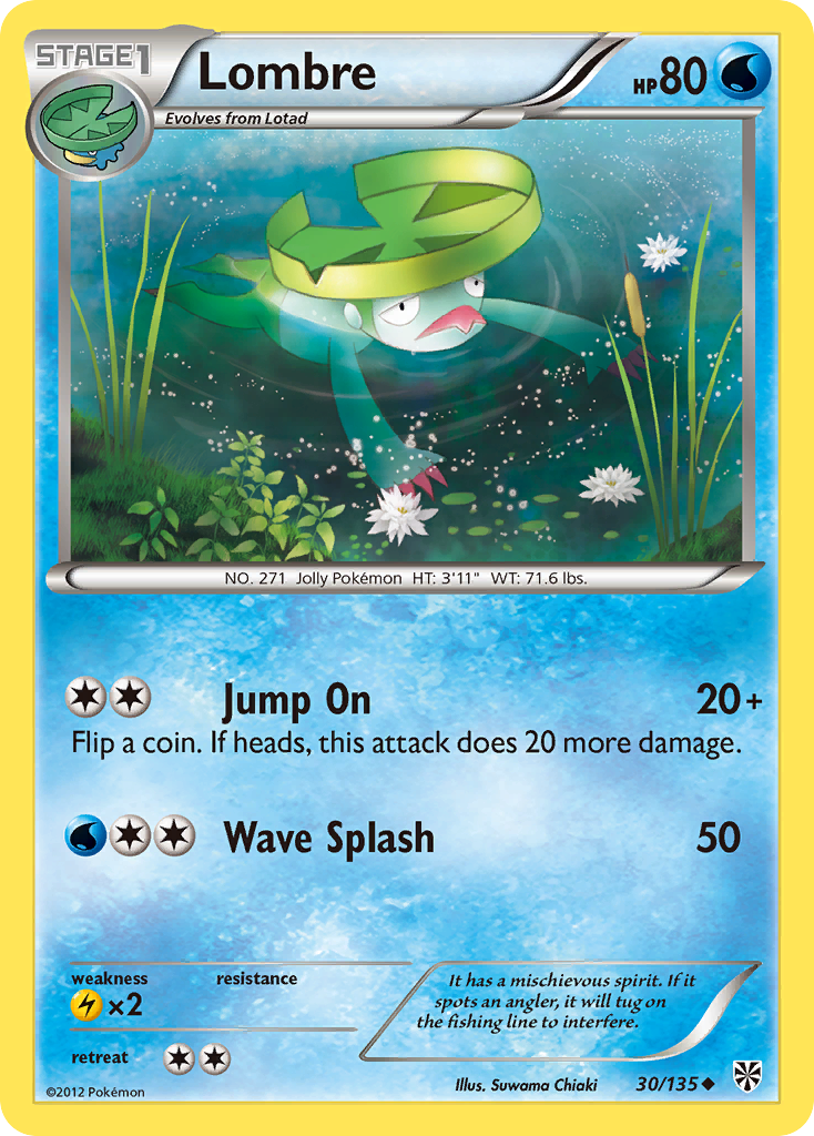 Lombre - Plasma Storm - #30 - Pokemon TCG card