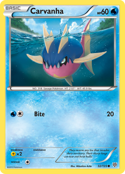 Carvanha #32 Carvanha - Plasma Storm - #32 - Pokemon TCG card