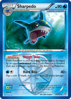 Sharpedo #33 Sharpedo - Plasma Storm - #33 - Pokemon TCG card
