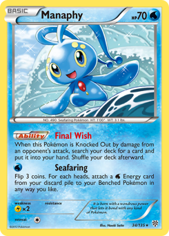 Manaphy - Plasma Storm - #34 - Pokemon TCG card