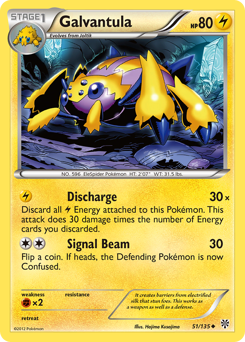Galvantula #51 Galvantula - Plasma Storm - #51 - Pokemon TCG card