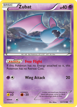 Zubat - Plasma Storm - #53 - Pokemon TCG card
