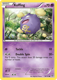 Koffing #56 Koffing - Plasma Storm - #56 - Pokemon TCG card