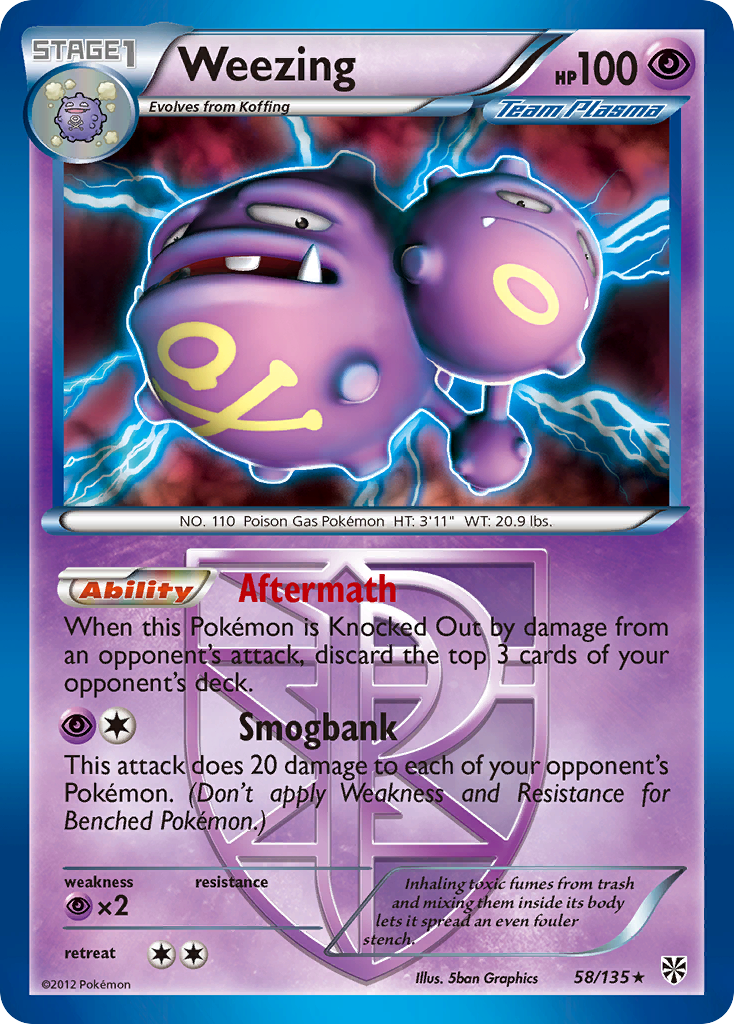 Weezing - Plasma Storm - #58 - Pokemon TCG card