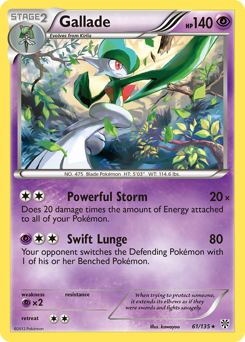 Gallade #61 Gallade - Plasma Storm - #61 - Pokemon TCG card